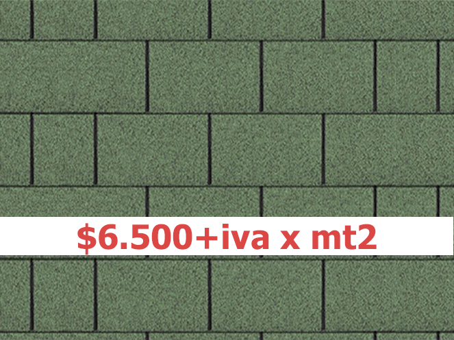 Teja Asfaltica / Verde / 333 x 1.000 mm / Alfamat