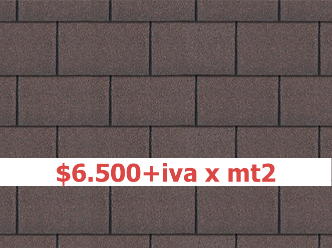 Teja Asfaltica / Cafe / 333 x 1.000 mm / Alfamat