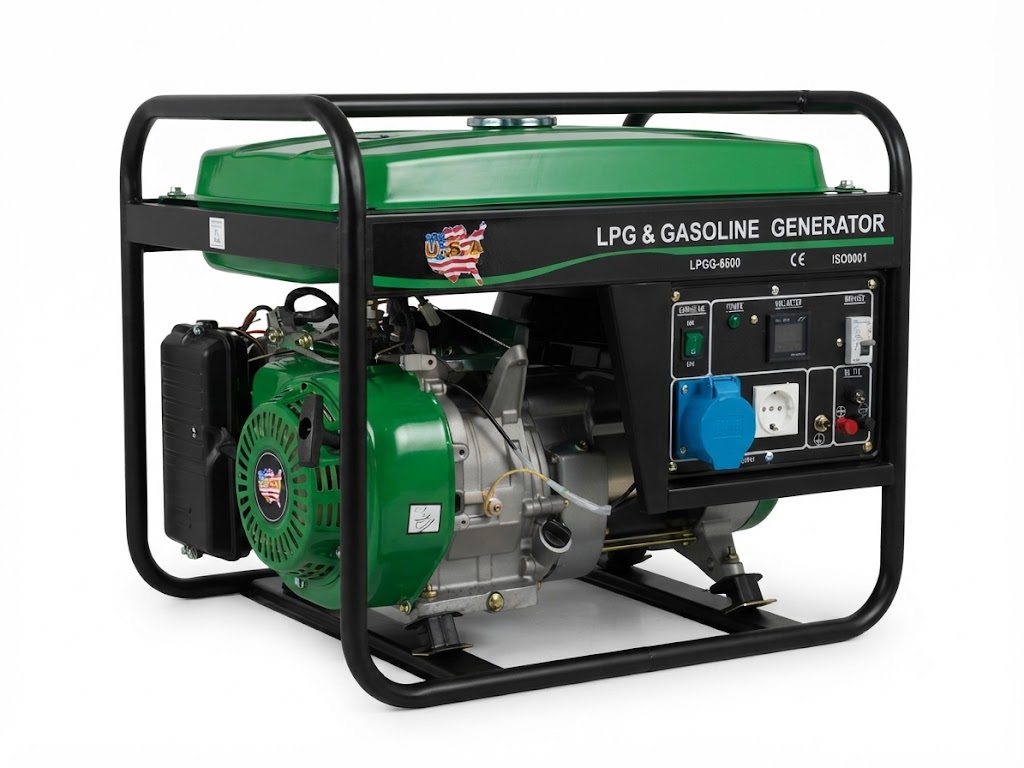 Generador Dual Lpg y Gasolina 5,5 Kva / LPGG-6500 / Partida Manual